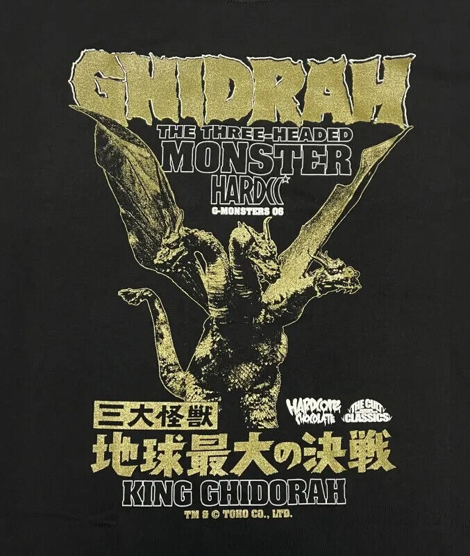 Godzilla Kaiju KING GHIDORAH T-shirt Black XL Size Unisex Tokusatsu Sci-Fi Japan