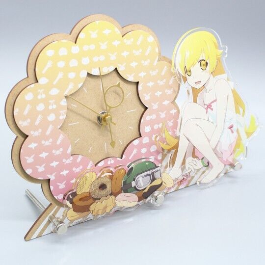 Monogatari Series Bakemonogatari Shinobu Oshino Acrylic Clock Desktop Shaft