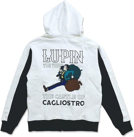 Lupin III the Third The Castle of Cagliostro Full Zip Hoodie XL Size Embroidery