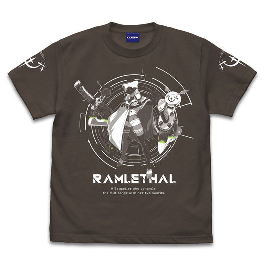 Guilty Gear Strive Ramlethal Valentine T-shirt Charcoal L Size Unisex Japan LTD