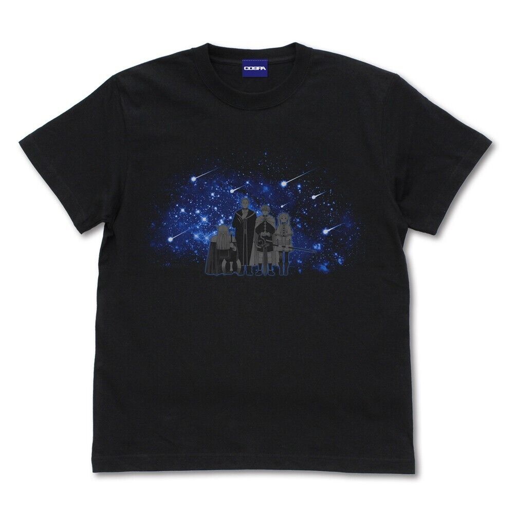 Frieren Beyond Journey's End Hero Party Era Meteors T-shirt Black XL Unisex