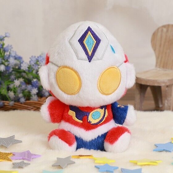 Ultraman Decker Fluffy Sitting Plush Palm Size 15cm Tsuburaya Japan Limited