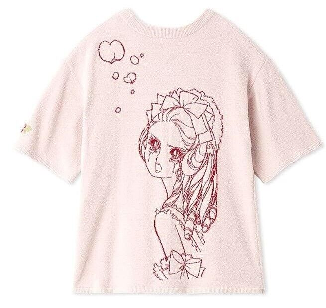 The Rose of Versailles Lady Oscar Marie Antoinette Knit T-shirt Jacquard Pink