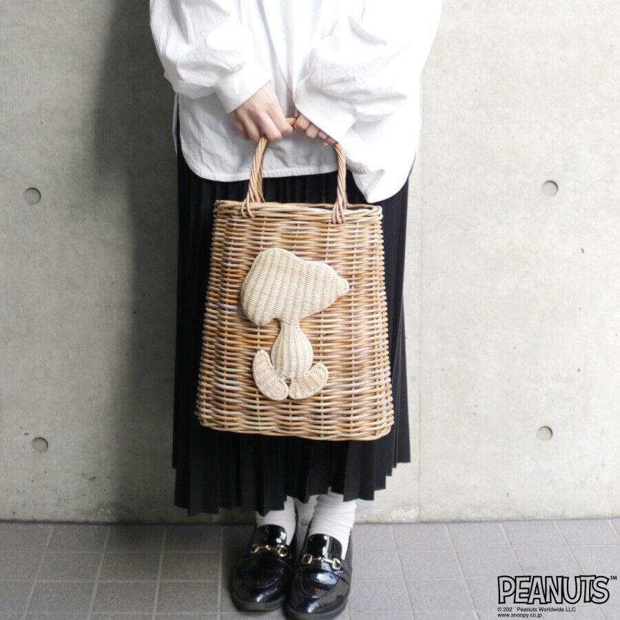 Peanuts Snoopy Arurog Basket Tote Bag Japan Limited