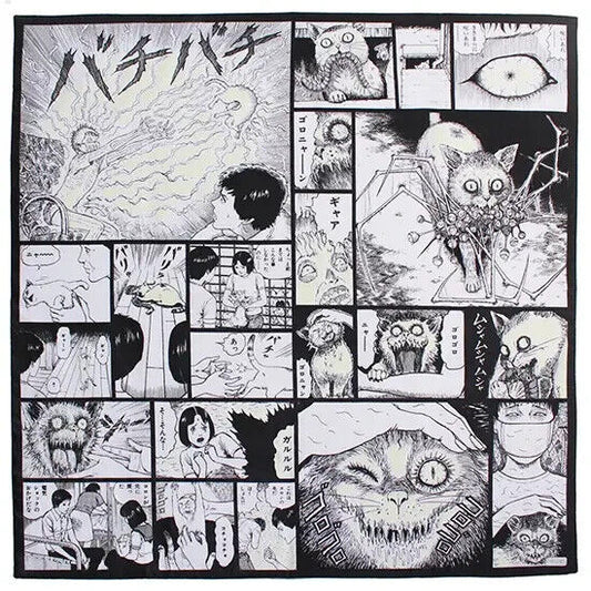 Junji Ito 35th Anniversary Exhibition Gallon Handkerchief 52x52cm MANGACHIEF