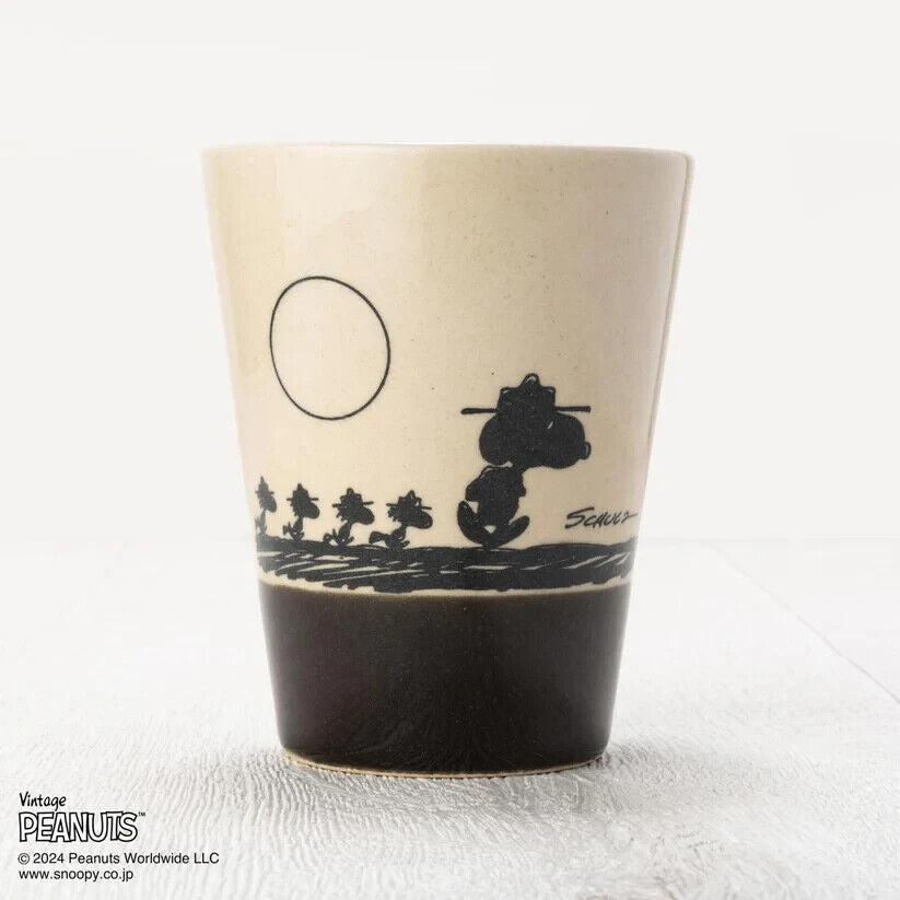 Peanuts 70th Anniversary Snoopy Beagle Scouts 50years Tumblr Cup Black MASHICO