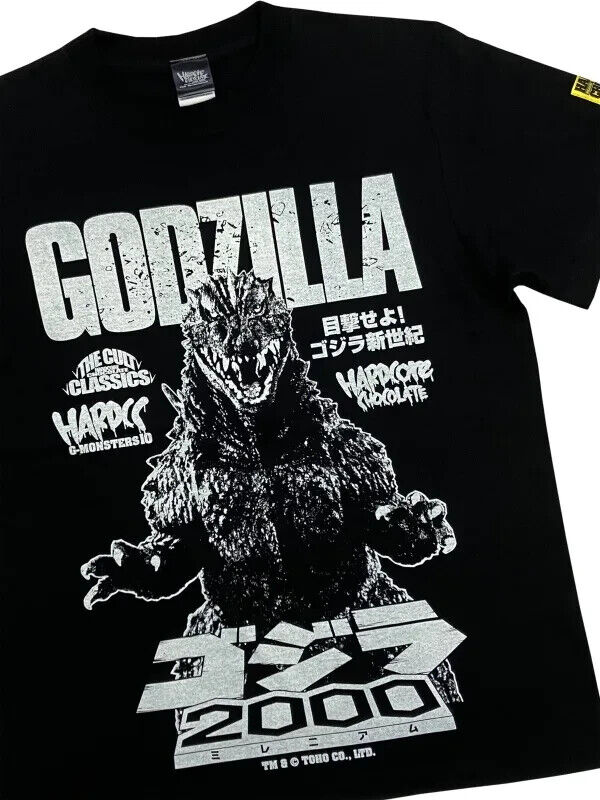 Godzilla 2000 Millenium T-shirt Black XL Size Unisex Tokusatsu Sci-Fi Japan