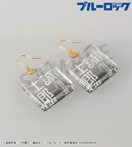 Blue Lock Seishiro Nagi Name Glass Earrings Japan Limited Cosplay