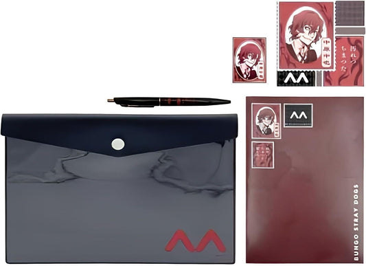 Bungo Stray Dogs Chuya Nakahara Stationery Set Pen Pouch Memo Pad Notebook