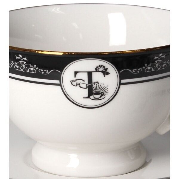 Danganronpa Byakuya Togami Initial Design Cup & Saucer Porcelain Japan Limited