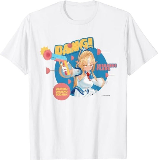 Hololive Shiranui Flare Virtual Youtuber T-shirt White L Size Japan Limited