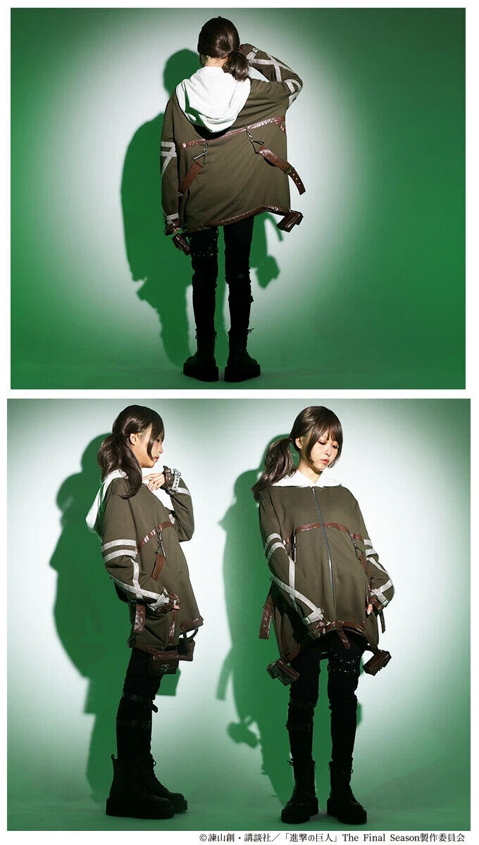 Attack on Titan Final Season Survey Corps 3-D Maneuver Gear Motif Hoodie Cosplay