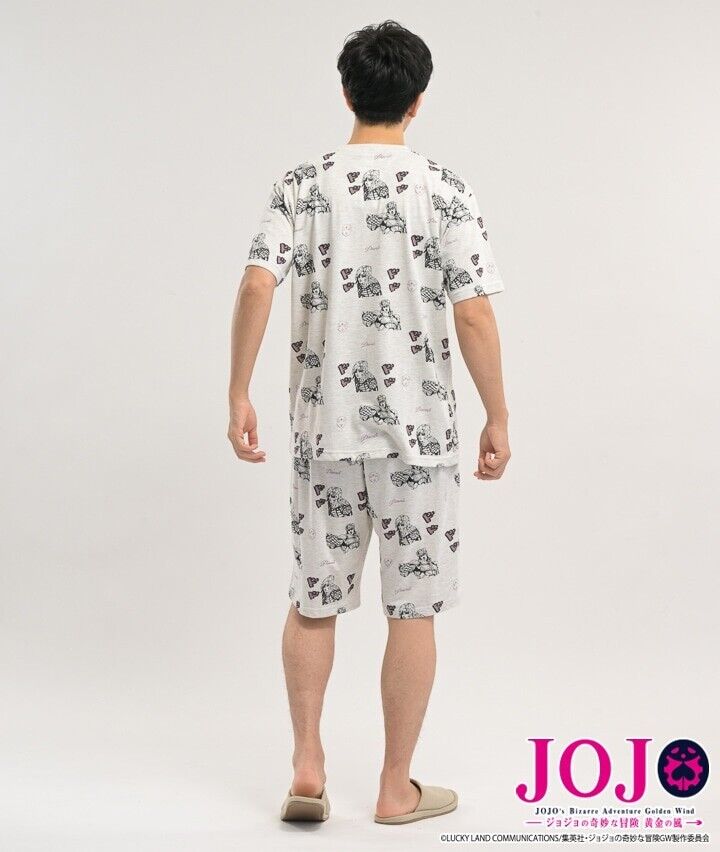 JoJo's Bizarre Adventure Pt.5 Diavolo Pajamas T-shirt Short Pants Set L