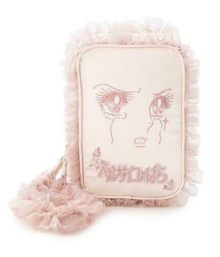 The Rose of Versailles Lady Oscar Marie Antoinette Frill Pouch Case Bag Pink