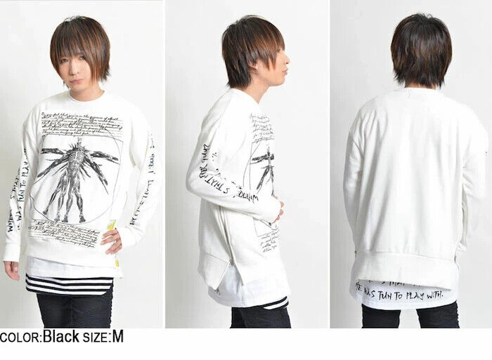 GANTZ O Nurarihyon Vitruvius Sweatshirt White M Size Unisex Japan Cosplay