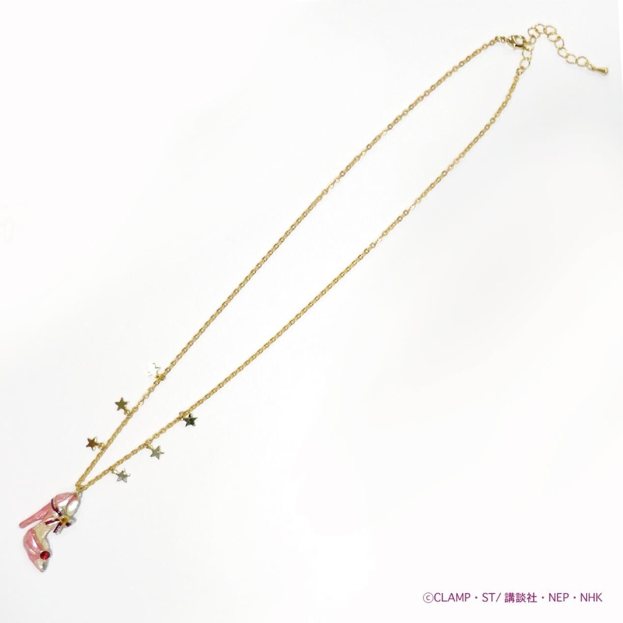 Cardcaptor Sakura Clear Card Costume Pink Ribbon Dress Necklace Pendant Shoe