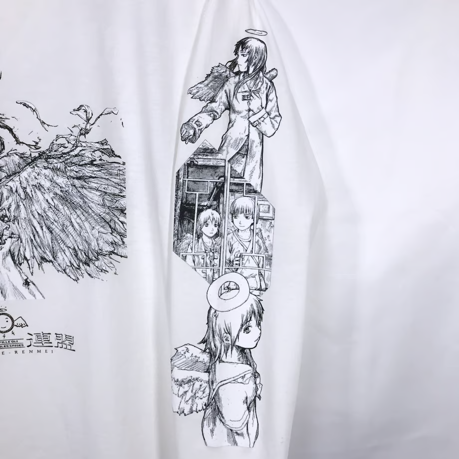 Haibae Renmei The Girls with Gray Wings T-shirt White Long Sleeve L Size Unisex