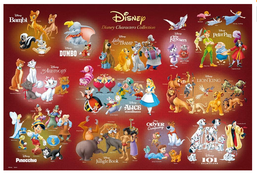 Disney Characters Collection 1000 Piece Jigsaw Puzzle Tenyo ‎D-1000-066 JAPAN