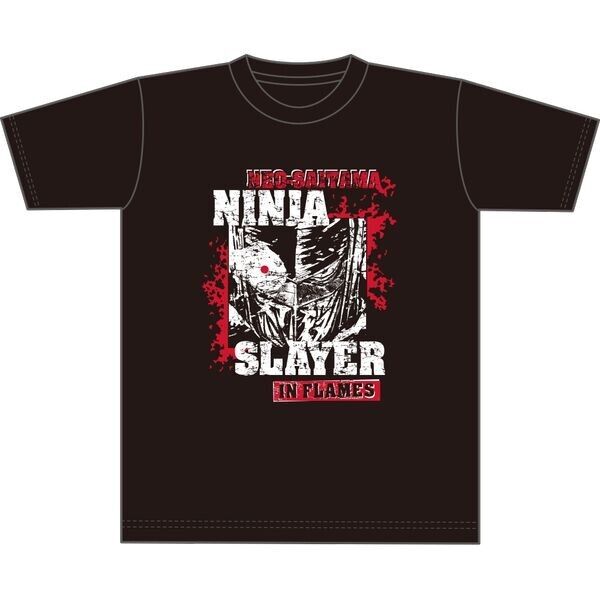 Ninja Slayer Neo-Saitama in Flames T-shirt Black XL w/ Steam Code Japan Limited