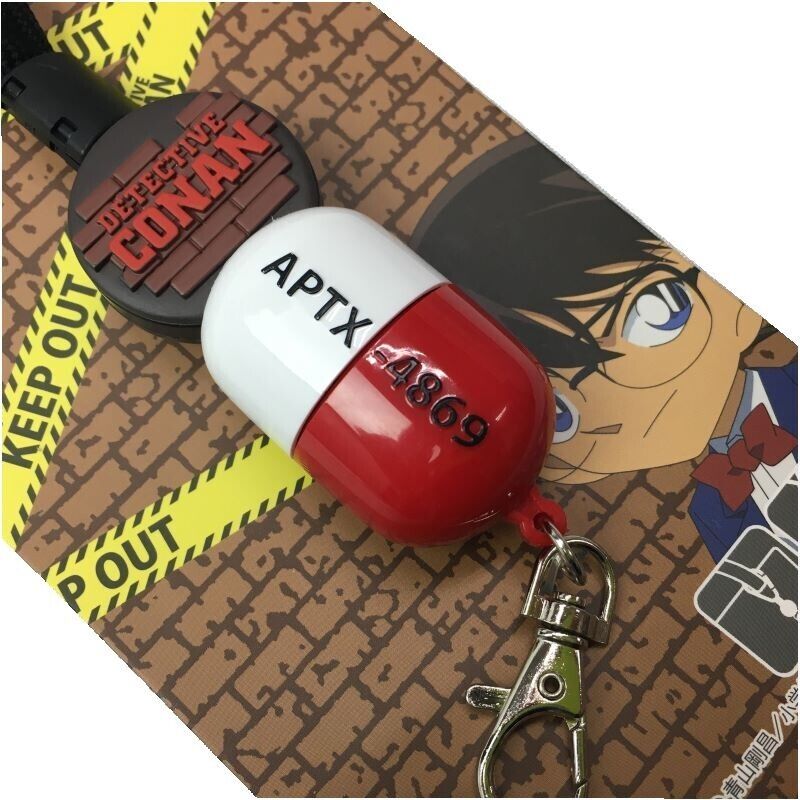 Detective Conan Shinichi Kudo APTX4869 Reel Neck Strap Japan Limited