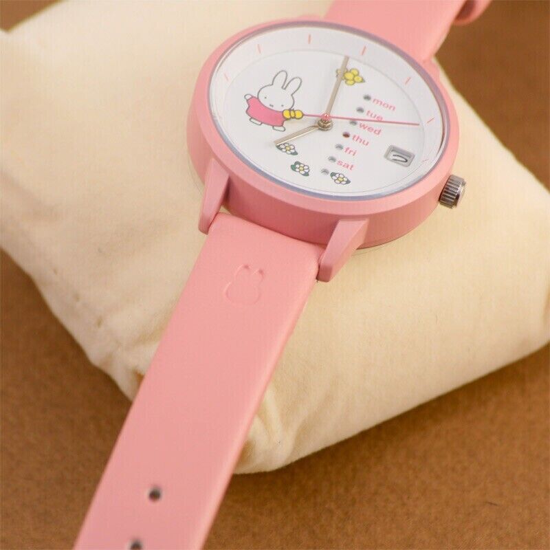 Miffy Wrist Watch Calendar Spring Day Date Quartz Japan Limited