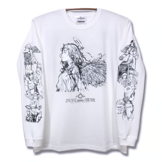 Haibae Renmei The Girls with Gray Wings T-shirt White Long Sleeve L Size Unisex