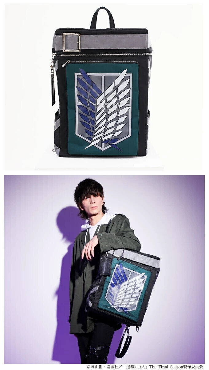 Attack on Titan Final Season Survey Corps Motif Backpack Bag Japan Cosplay