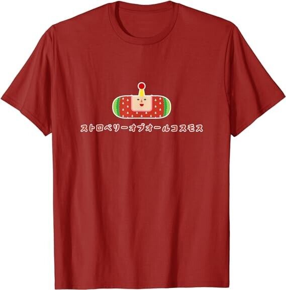 Katamari Damacy Ichigo Strawberry of All Cosmos T-shirt Red L Size Bandai Namco