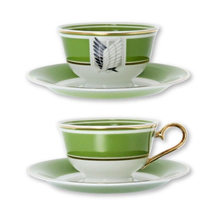 Attack on Titan Survey Corps Tea Cup & Saucer Porcelain Japan Limited