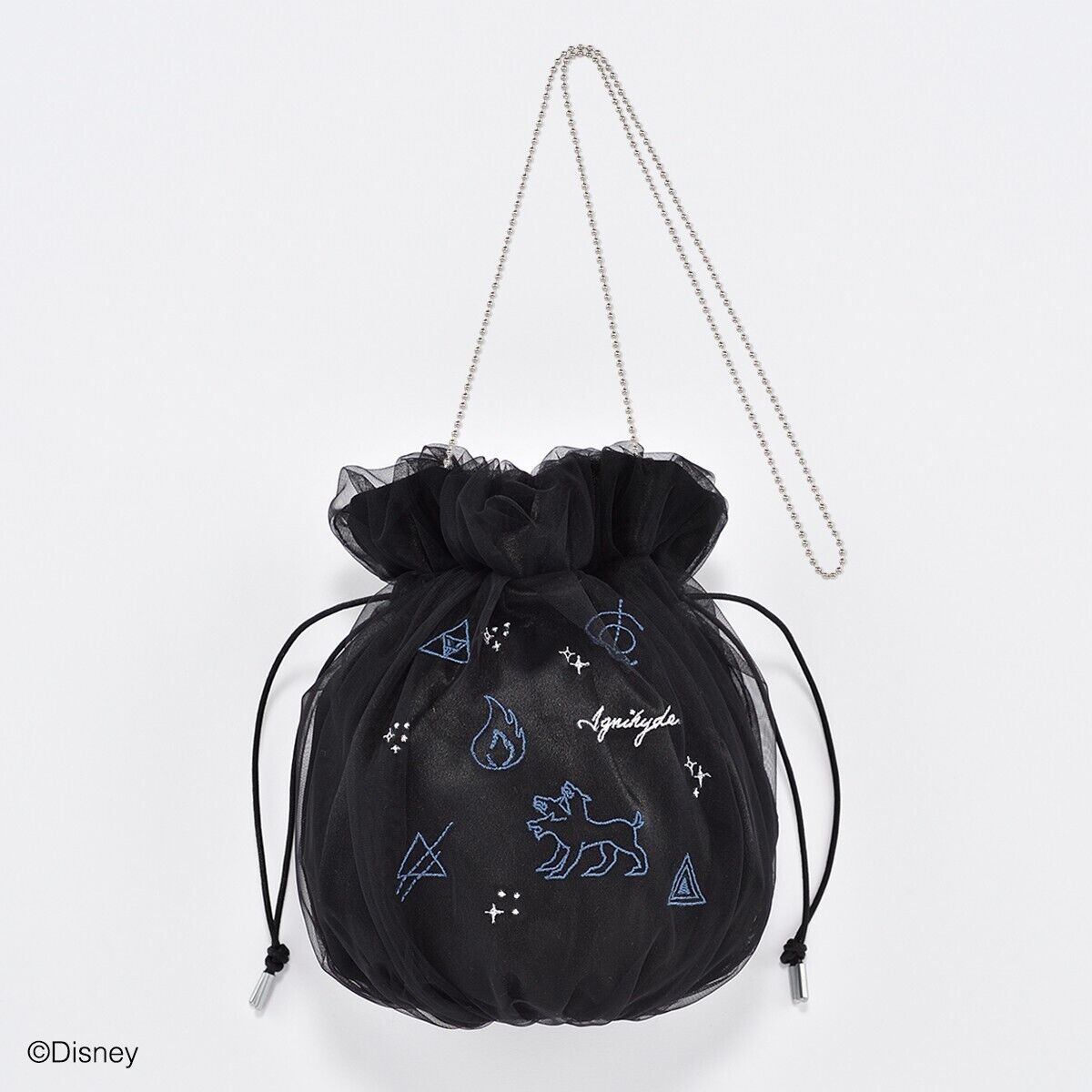 Disney Twisted Wonderland Ignihyde Sheer Pochette Drawstring Shoulder Bag Japan