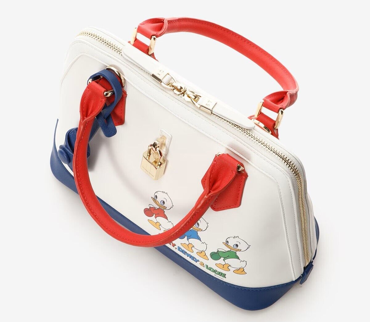 Disney 100th Anniversary Huey Dewey Louie 2way Shoulder Bag Leather Women