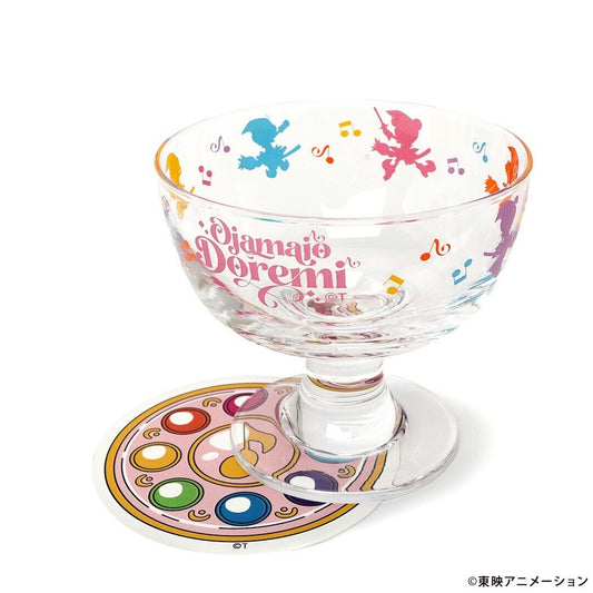 Ojamojo Doremi Dessert Sundae Glass w/ Coaster Tableware Japan Limited