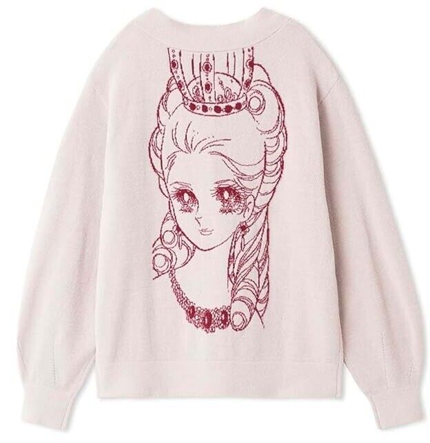 The Rose of Versailles Lady Oscar Marie Antoinette Knit Cardigan Jacquard Pink