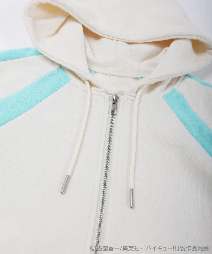 Haikyuu!! Haikyu Aoba Johsai Tooru Oikawa Zip Hoodie White L Size Unisex