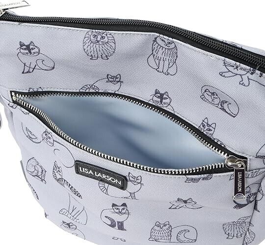 Lisa Larson Sketch Cats Shoulder Bag 5L Gray Women