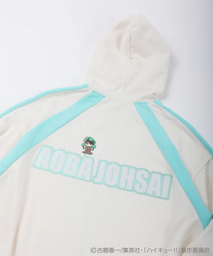 Haikyuu!! Haikyu Aoba Johsai Tooru Oikawa Zip Hoodie White L Size Unisex