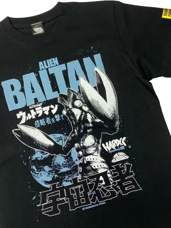 Ultraman Kaiju Alien Baltan T-shirt Black XL Size Unisex Tokusatsu Sci-Fi Japan