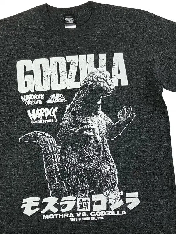 Mothra vs. Godzilla T-shirt Heather Black XL Size Unisex Kaiju Japan Limited