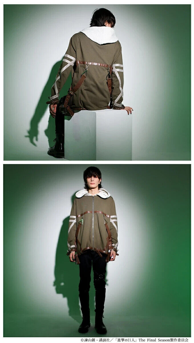 Attack on Titan Final Season Survey Corps 3-D Maneuver Gear Motif Hoodie Cosplay