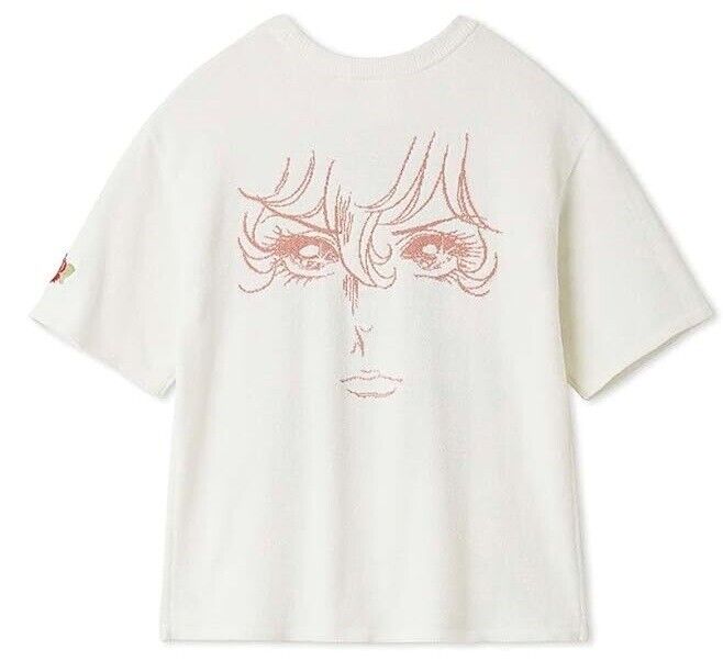 The Rose of Versailles Lady Oscar Marie Antoinette Knit T-shirt Jacquard White