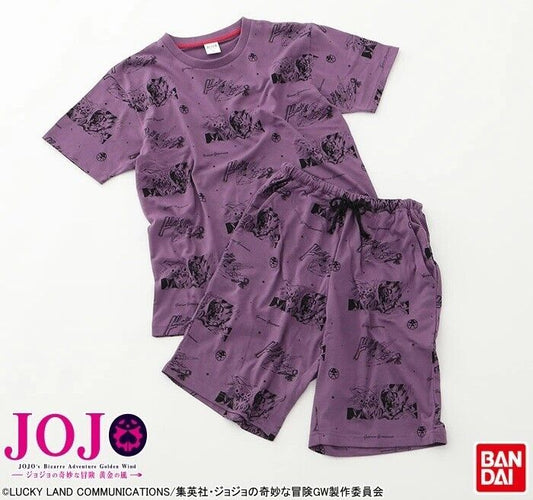 JoJo's Bizarre Adventure Pt.5 Giorno Giovanna Pajamas T-shirt Short Pants Set L