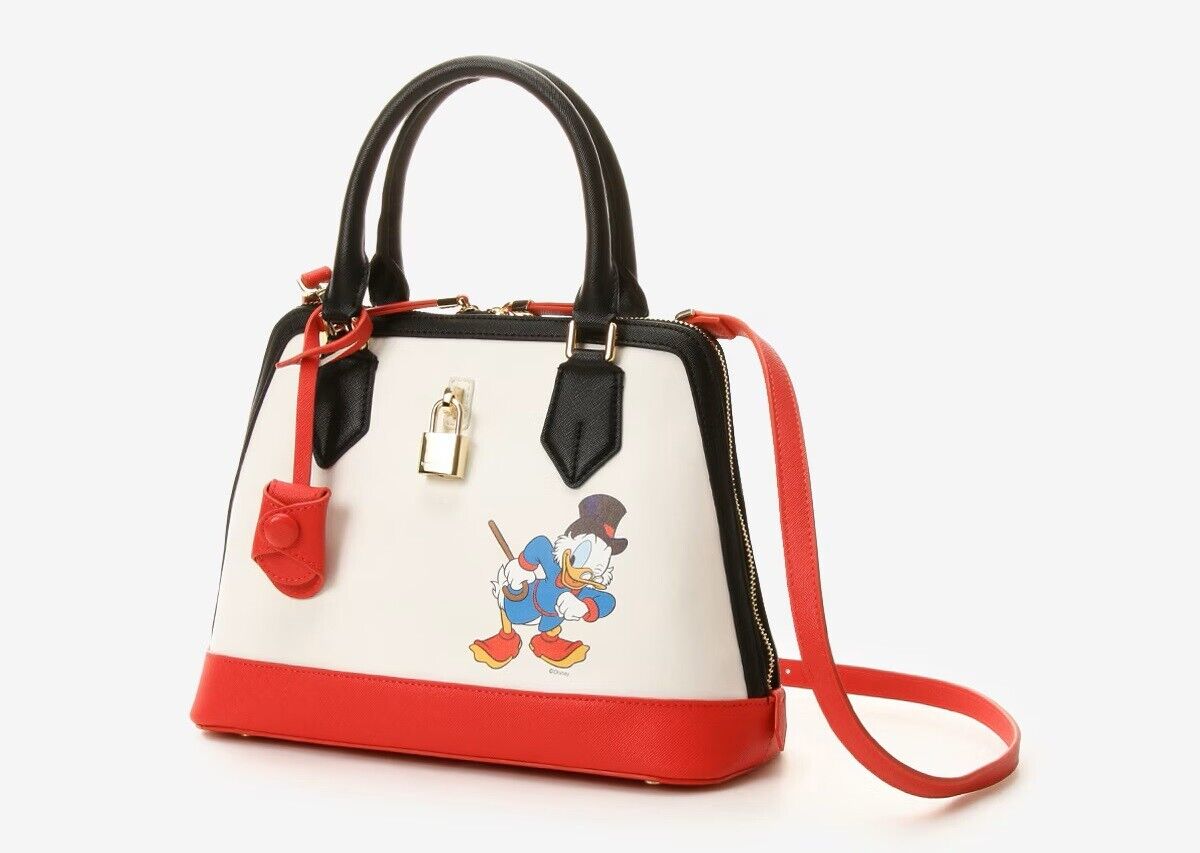 Disney 100th Anniversary Scrooge McDuck 2way Shoulder Bag Leather Women Samantha