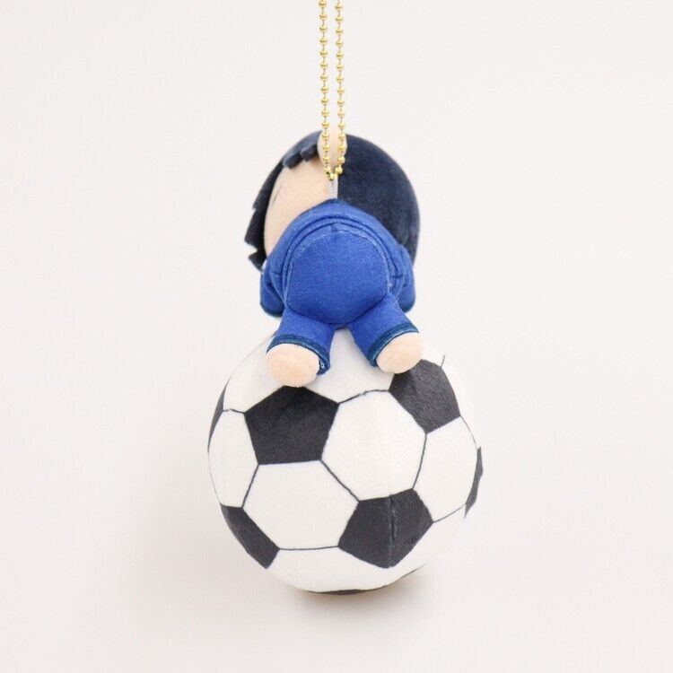 Blue Lock Yoichi Isagi Soccer Ball Squeeze Mini Plush w/ Ballchain Japan Limited