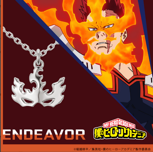 My Hero Academia Endeavor Silver 925 Necklace U-TREASURE Japan New