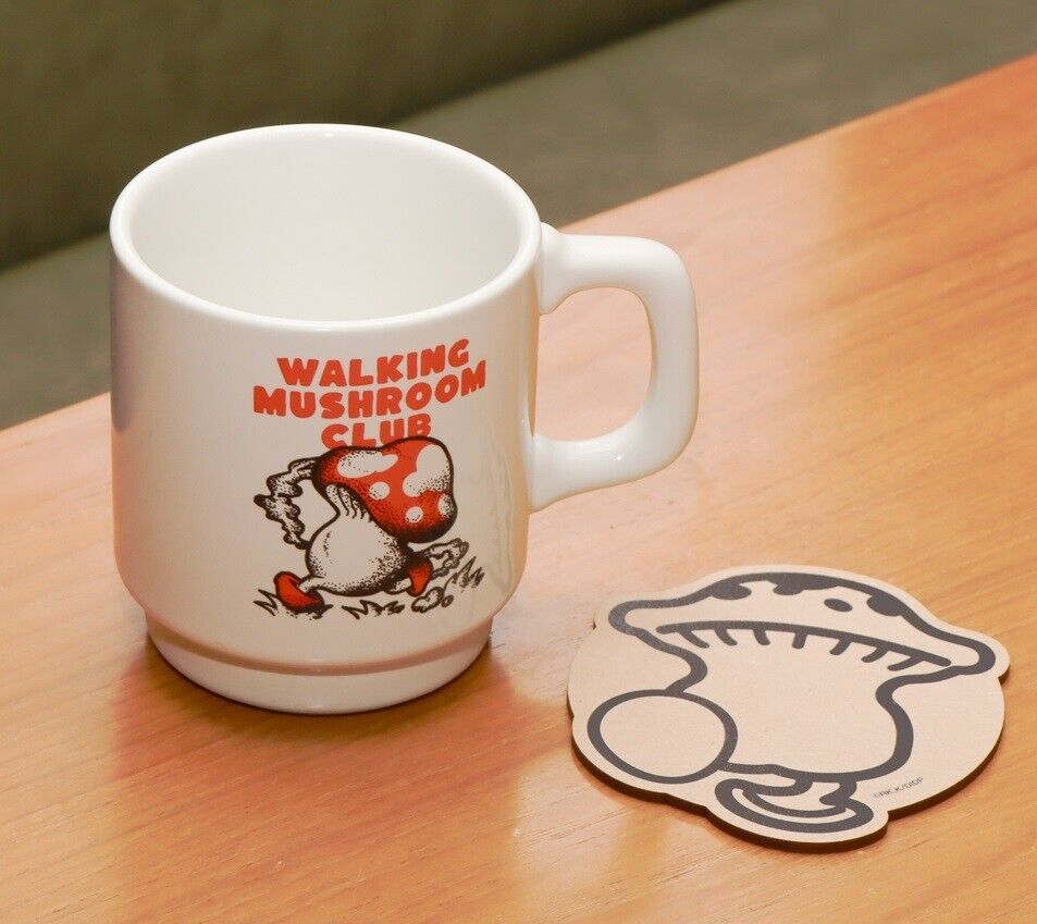 Delicious in Dungeon Walking Mushroom Mug Cup w/ Coaster Japan Limited