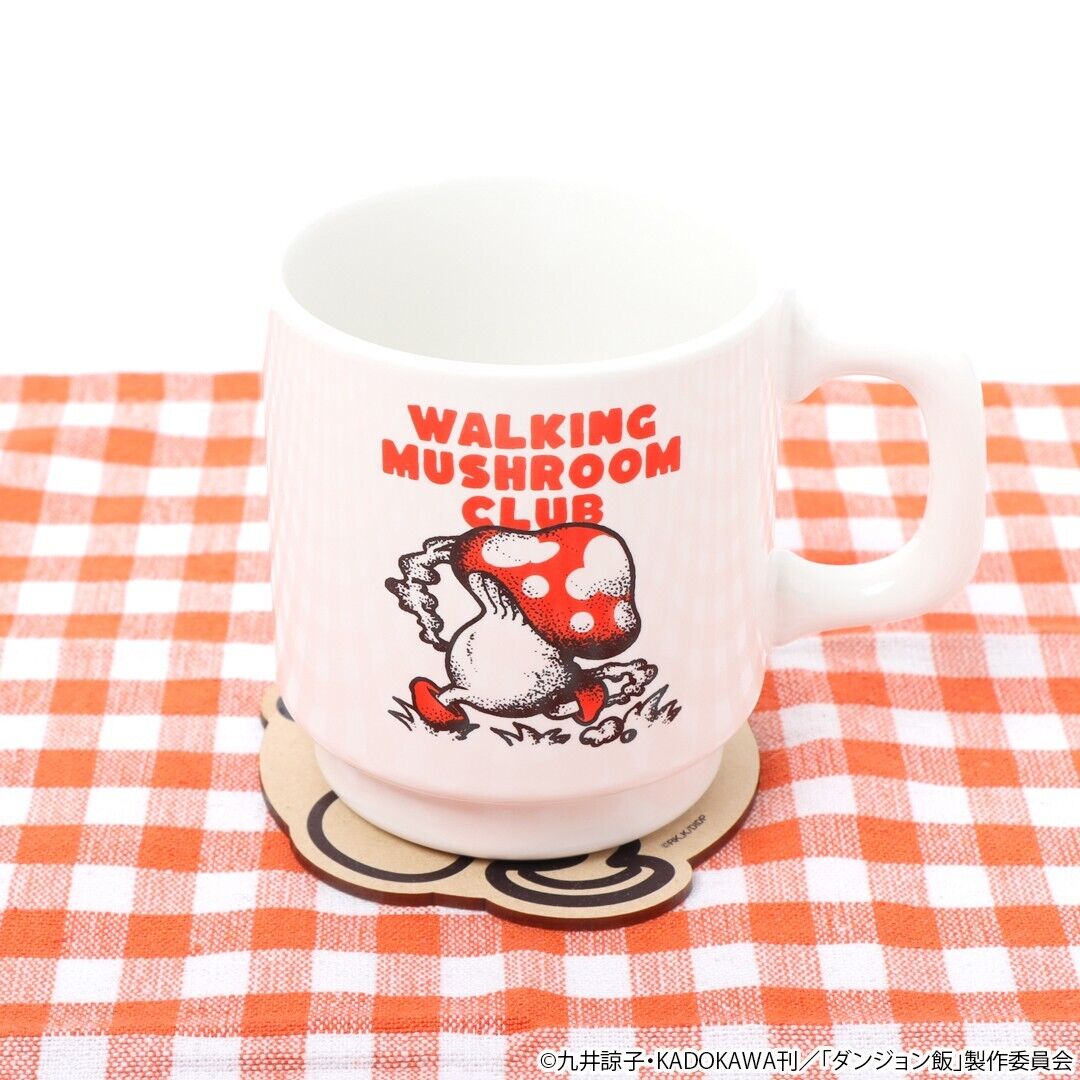 Delicious in Dungeon Walking Mushroom Mug Cup w/ Coaster Japan Limited