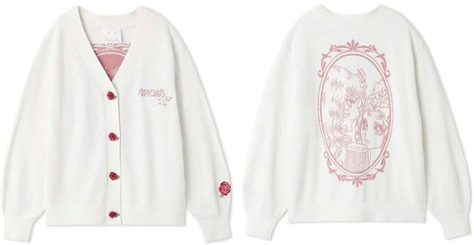 The Rose of Versailles Lady Oscar Marie Antoinette Knit Cardigan Jacquard White