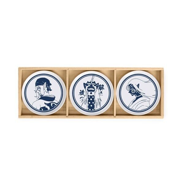 Mononoke Medicine Seller Mini Dish Plate 3 Set w/ Box Japan Limited