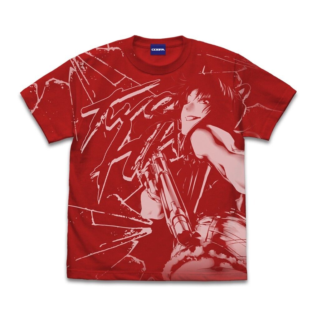 Black Lagoon Revy All Print T-shirt Red XL Size Unisex Japan Limited