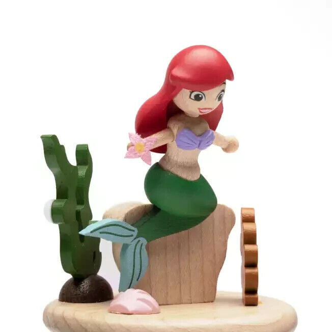 Disney Princess Little Mermaid Mechanical Music Box Wooden Japan Limited